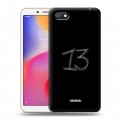 Дизайнерский пластиковый чехол для Xiaomi RedMi 6A Черно и кратко