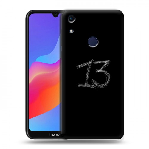 Дизайнерский пластиковый чехол для Huawei Honor 8A Черно и кратко