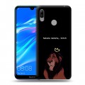 Дизайнерский пластиковый чехол для Huawei Y6 (2019) Черно и кратко