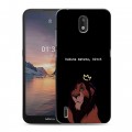 Дизайнерский силиконовый чехол для Nokia 1.3 Черно и кратко