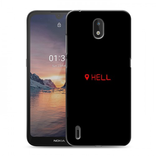 Дизайнерский силиконовый чехол для Nokia 1.3 Черно и кратко