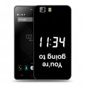 Дизайнерский силиконовый чехол для Doogee X5 Черно и кратко