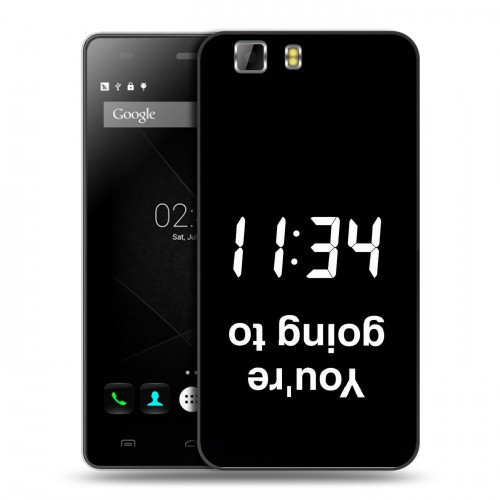 Дизайнерский силиконовый чехол для Doogee X5 Черно и кратко