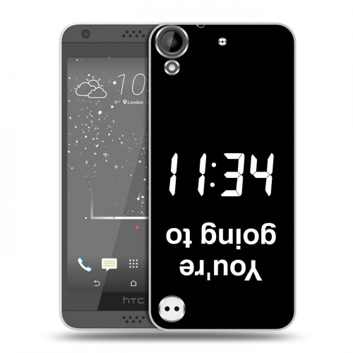 Дизайнерский пластиковый чехол для HTC Desire 530 Черно и кратко