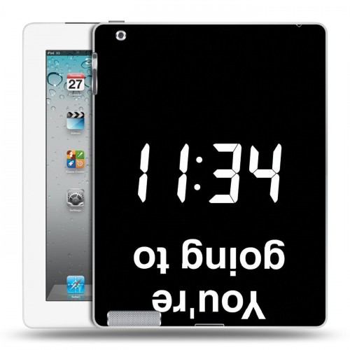 Дизайнерский пластиковый чехол для Ipad 2/3/4 Черно и кратко