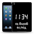 Дизайнерский силиконовый чехол для Ipad Mini Черно и кратко