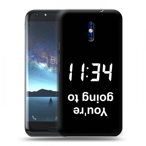 Дизайнерский силиконовый чехол для Doogee BL5000 Черно и кратко