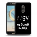 Дизайнерский силиконовый чехол для Alcatel A7 Черно и кратко