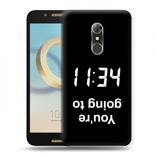 Дизайнерский силиконовый чехол для Alcatel A7 Черно и кратко