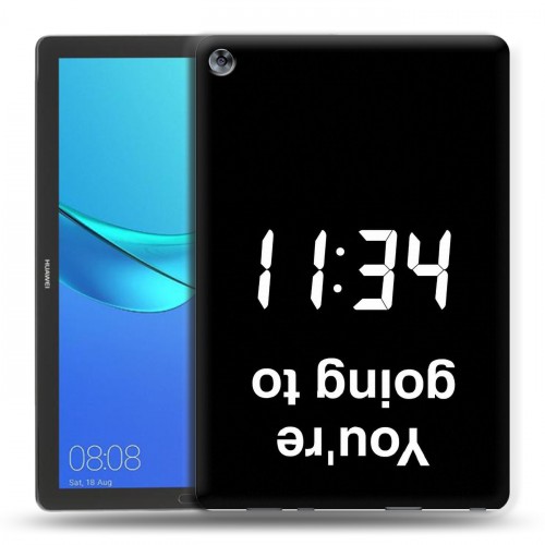 Дизайнерский силиконовый чехол для Huawei MediaPad M5 10.8 Черно и кратко