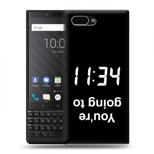 Дизайнерский пластиковый чехол для BlackBerry KEY2 Черно и кратко