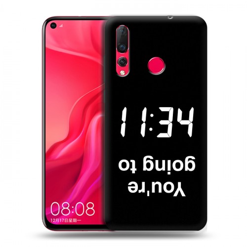 Дизайнерский пластиковый чехол для Huawei Nova 4 Черно и кратко