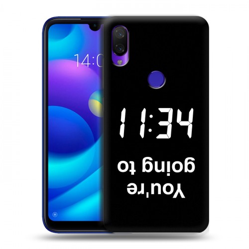 Дизайнерский пластиковый чехол для Xiaomi Mi Play Черно и кратко