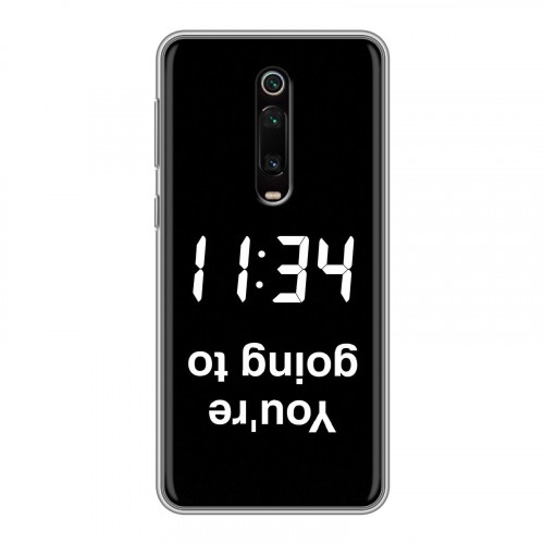 Дизайнерский силиконовый чехол для Xiaomi RedMi K20 Черно и кратко