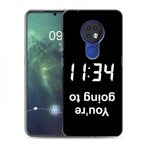 Дизайнерский силиконовый чехол для Nokia 6.2 Черно и кратко