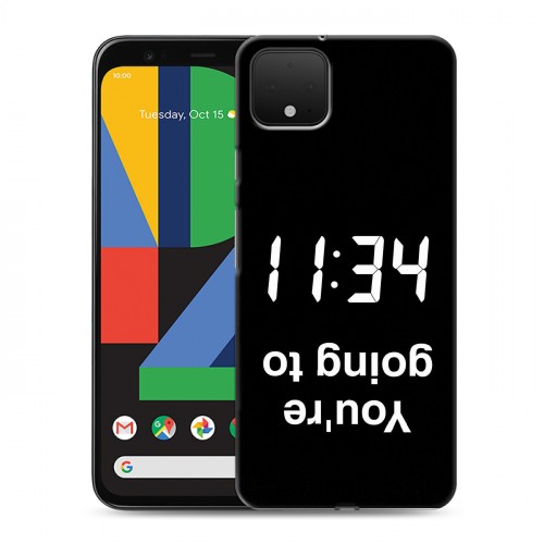 Дизайнерский пластиковый чехол для Google Pixel 4 Черно и кратко