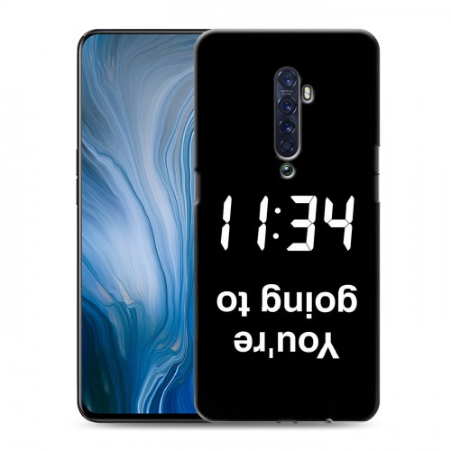 Дизайнерский пластиковый чехол для OPPO Reno2 Z Черно и кратко