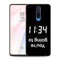 Дизайнерский пластиковый чехол для Xiaomi RedMi K30 Черно и кратко