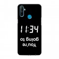 Дизайнерский пластиковый чехол для Realme C3 Черно и кратко