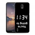 Дизайнерский силиконовый чехол для Nokia 1.3 Черно и кратко