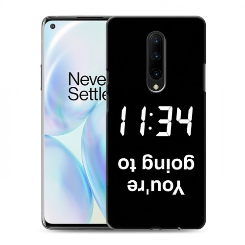 Дизайнерский силиконовый чехол для OnePlus 8 Черно и кратко