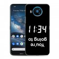 Дизайнерский силиконовый чехол для Nokia 8.3 Черно и кратко