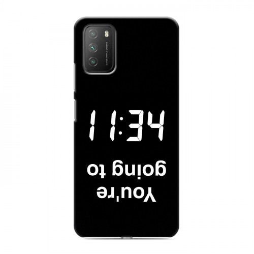 Дизайнерский пластиковый чехол для Xiaomi Poco M3 Черно и кратко