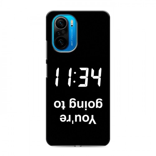 Дизайнерский силиконовый чехол для Xiaomi Poco F3 Черно и кратко