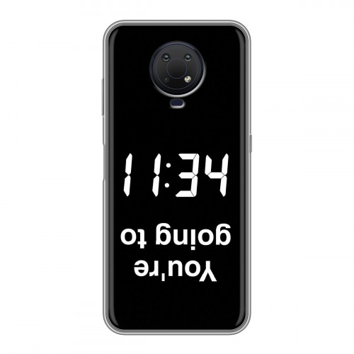 Дизайнерский силиконовый чехол для Nokia G10 Черно и кратко