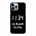 Дизайнерский силиконовый чехол для Iphone 13 Pro Max Черно и кратко