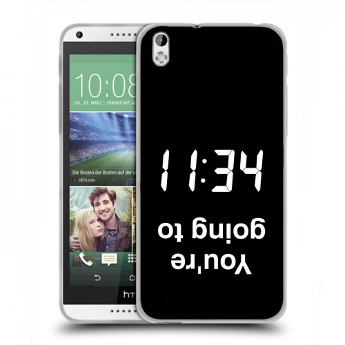 Дизайнерский пластиковый чехол для HTC Desire 816 Черно и кратко