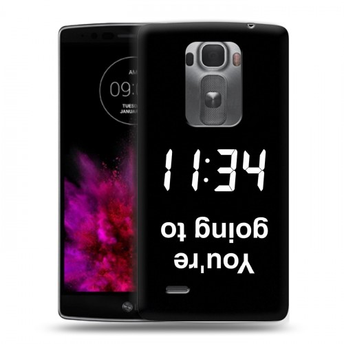 Дизайнерский пластиковый чехол для LG G Flex 2 Черно и кратко