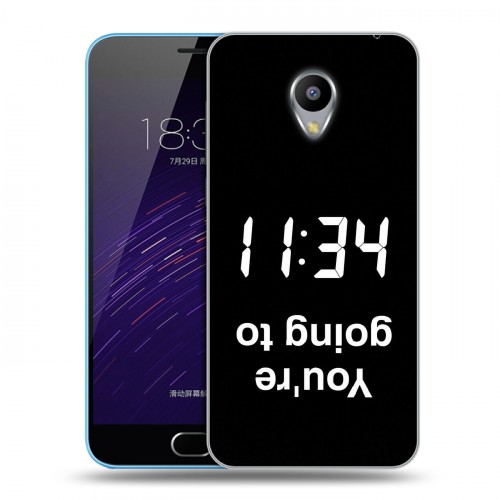 Дизайнерский пластиковый чехол для Meizu M1 Черно и кратко