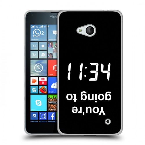 Дизайнерский пластиковый чехол для Microsoft Lumia 640 Черно и кратко