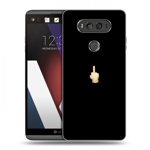 Дизайнерский пластиковый чехол для LG V20 Черно и кратко