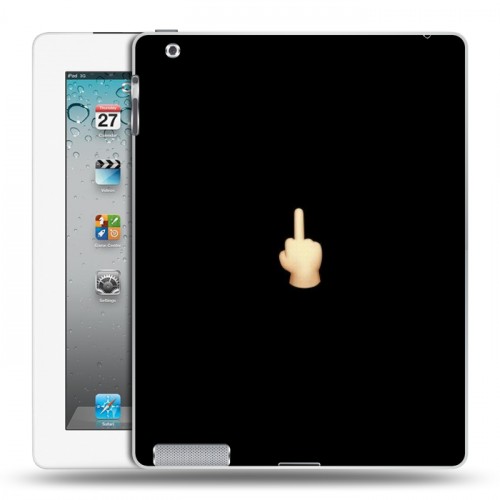 Дизайнерский пластиковый чехол для Ipad 2/3/4 Черно и кратко