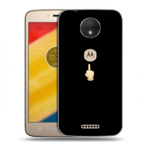 Дизайнерский пластиковый чехол для Motorola Moto C Черно и кратко