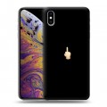 Дизайнерский силиконовый чехол для Iphone Xs Max Черно и кратко