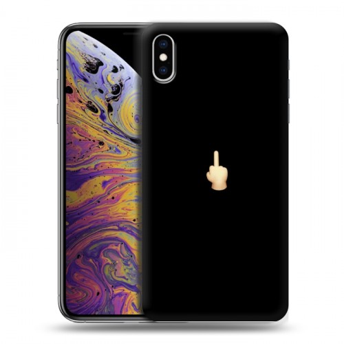 Дизайнерский силиконовый чехол для Iphone Xs Max Черно и кратко