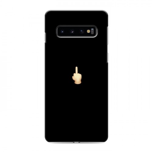 Дизайнерский силиконовый чехол для Samsung Galaxy S10 Черно и кратко