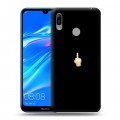 Дизайнерский пластиковый чехол для Huawei Y6 (2019) Черно и кратко