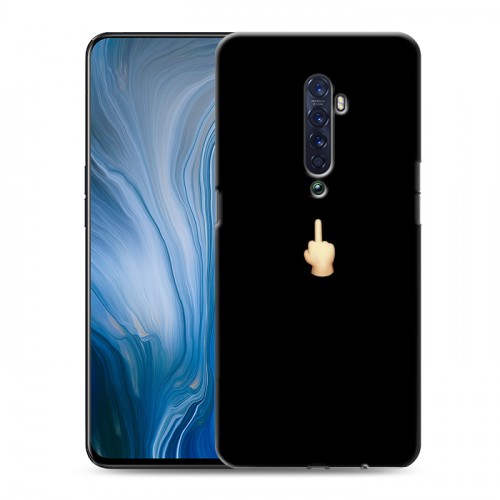 Дизайнерский пластиковый чехол для OPPO Reno2 Z Черно и кратко