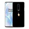 Дизайнерский силиконовый чехол для OnePlus 8 Черно и кратко