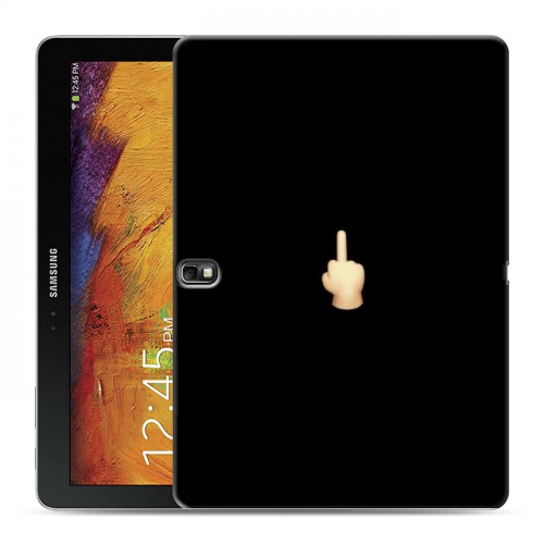 Дизайнерский силиконовый чехол для Samsung Galaxy Note 10.1 2014 editon Черно и кратко