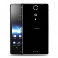 Дизайнерский пластиковый чехол для Sony Xperia TX Черно и кратко