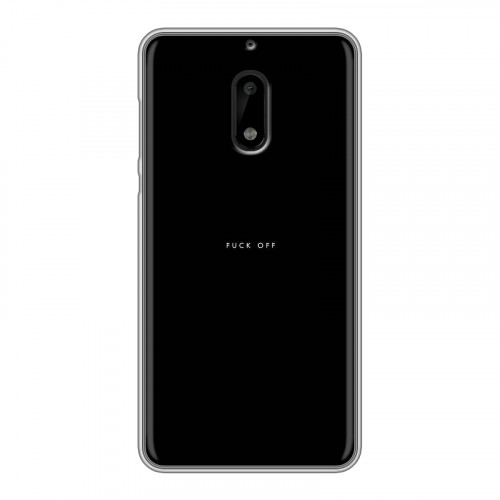 Дизайнерский пластиковый чехол для Nokia 6 Черно и кратко