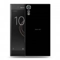 Дизайнерский пластиковый чехол для Sony Xperia XZs Черно и кратко