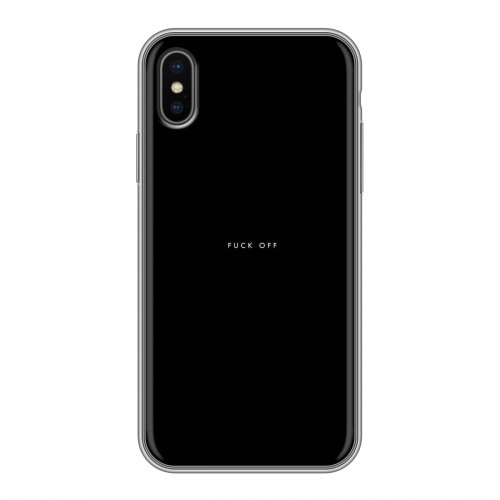 Дизайнерский силиконовый чехол для Iphone x10 Черно и кратко