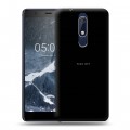 Дизайнерский пластиковый чехол для Nokia 5.1 Черно и кратко