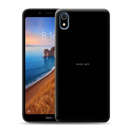 Дизайнерский силиконовый чехол для Xiaomi RedMi 7A Черно и кратко